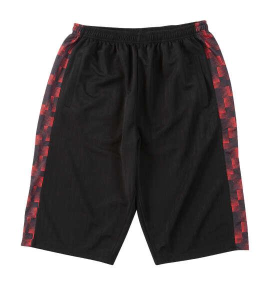 大きいサイズ メンズ Mc.S.P ハーフトーンドット切替 ジャージ 六分丈 パンツ ブラック×レッド 1254-5361-3 3L 4L 5L 6L 8L