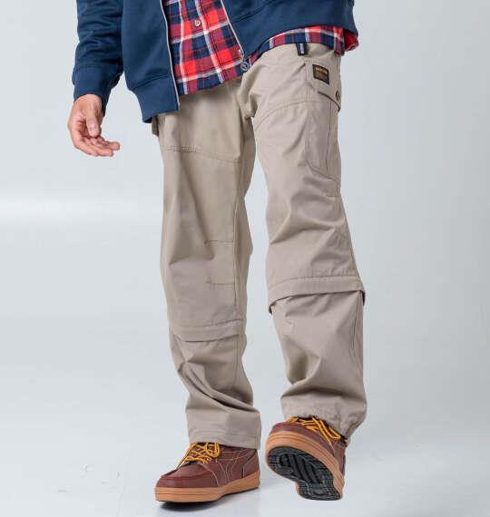 大きいサイズ メンズ OUTDOOR PRODUCTS TCウェザー2WAY イージー カーゴ パンツ ベージュ 1254-5370-1 3L 4L 5L 6L 7L 8L