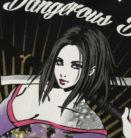 大きいサイズ メンズ 絡繰魂抜刀娘 凛RIDE 半袖 Tシャツ ブラック 1258-6276-1 3L 4L 5L 6L 8L