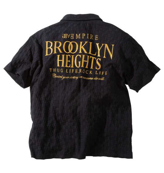 大きいサイズ メンズ GLADIATE ブロックジャガードALL刺繍 半袖 ポロシャツ ブラック 1258-6282-1 3L 4L 5L 6L