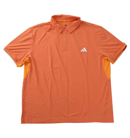 大きいサイズ メンズ adidas golf 接触冷感ユニバーサルベンチレーション 半袖 シャツ ダスキーオレンジ 1278-6210-3 4XL 5XL