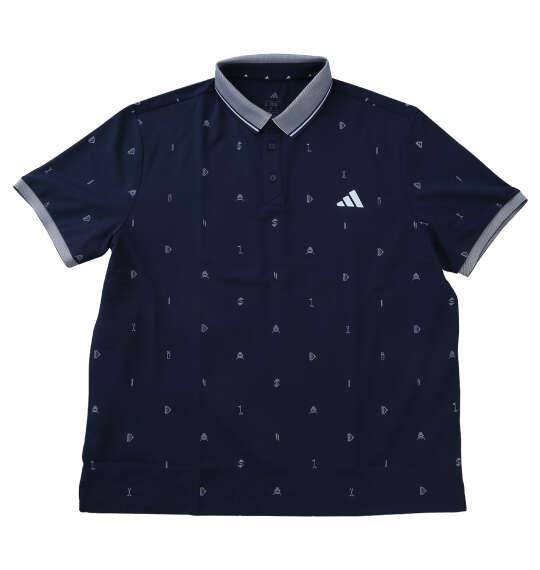 大きいサイズ メンズ adidas golf CLIMACOOLモノグラム 半袖 ポロシャツ カレッジネイビー 1278-6211-2 4XL 5XL