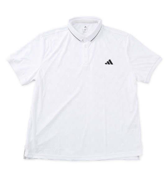 大きいサイズ メンズ adidas golf CLIMACOOLシーズナルジャガード 半袖 シャツ ホワイト 1278-6212-1 4XL 5XL