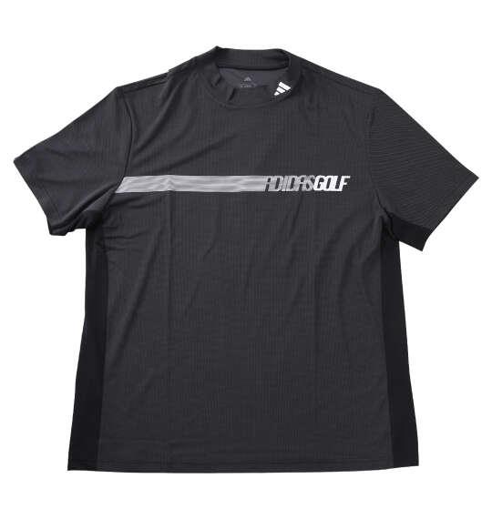 大きいサイズ メンズ adidas golf CLIMACOOLモックネックサイドメッシュ 半袖 シャツ ブラック 1278-6213-2 4XL 5XL