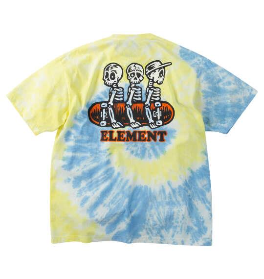 大きいサイズ メンズ ELEMENT TIMBER 半袖 Tシャツ ブルーイエロータイダイ 1278-6295-1 3L 4L 5L 6L