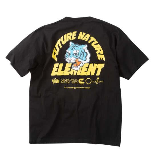 大きいサイズ メンズ ELEMENT TIGER 半袖 Tシャツ ブラック 1278-6296-2 3L 4L 5L 6L