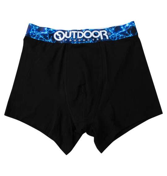 大きいサイズ メンズ OUTDOOR PRODUCTS 綿ベア天転写ゴムブラック ボクサーパンツ ブラック×サンダー 1249-6220-3 3L 4L 5L 6L 7L 8L