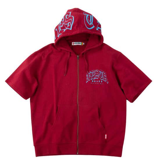 大きいサイズ メンズ NESTA BRAND 半袖 フルジップ パーカー ボルドー 1278-6281-1 3L 4L 5L 6L 8L