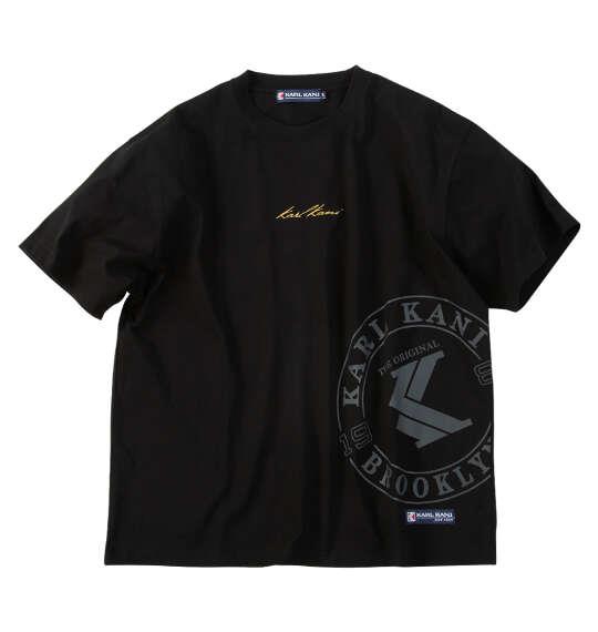 大きいサイズ メンズ KARL KANI 天竺 半袖 Tシャツ ブラック 1278-6285-2 3L 4L 5L 6L 8L