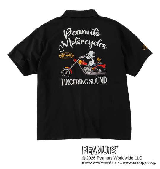 大きいサイズ メンズ FLAGSTAFF×PEANUTS スヌーピーコラボ 半袖 ポロシャツ ブラック 1278-6536-2 3L 4L 5L 6L 8L