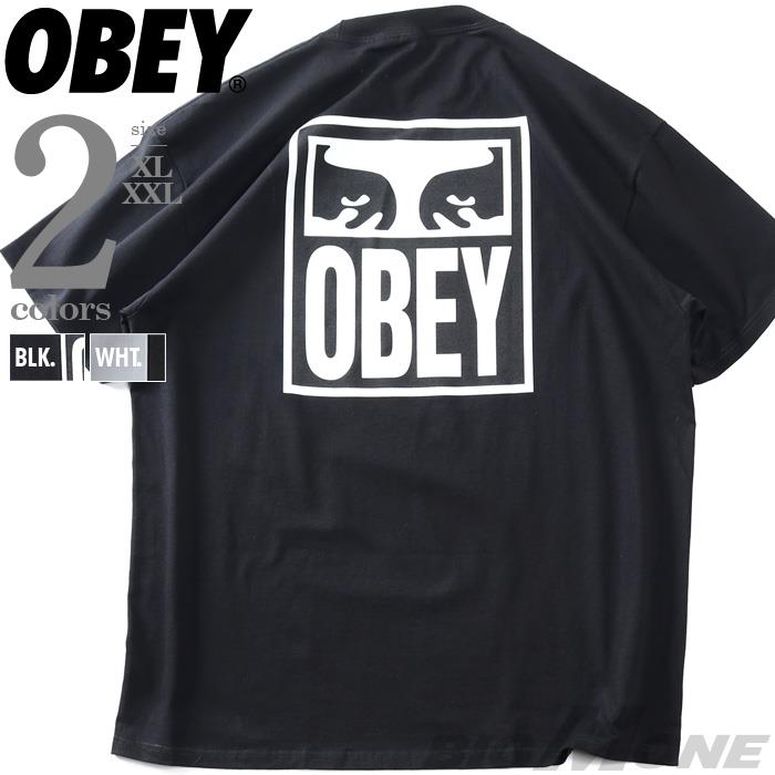 大きいサイズ メンズ OBEY オベイ プリント 半袖 Tシャツ EYES ICON II CLASSIC T-SHIRT USA直輸入 165262142