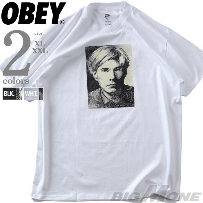 大きいサイズ メンズ OBEY オベイ プリント 半袖 Tシャツ WARHOL USA直輸入 165264241