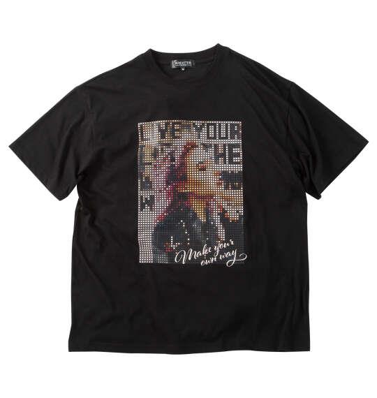 大きいサイズ メンズ RIMASTER VISION 天竺トリックアート 半袖 Tシャツ ブラック 1268-6215-2 3L 4L 5L 6L 8L