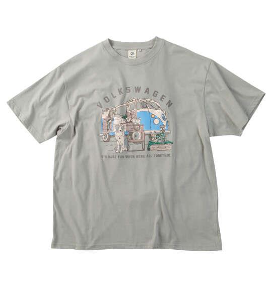 大きいサイズ メンズ VOLKSWAGEN 天竺 半袖 Tシャツ グレージュ 1268-6225-1 3L 4L 5L 6L 8L