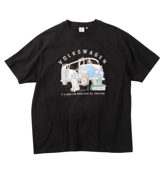 大きいサイズ メンズ VOLKSWAGEN 天竺 半袖 Tシャツ ブラック 1268-6225-2 3L 4L 5L 6L 8L