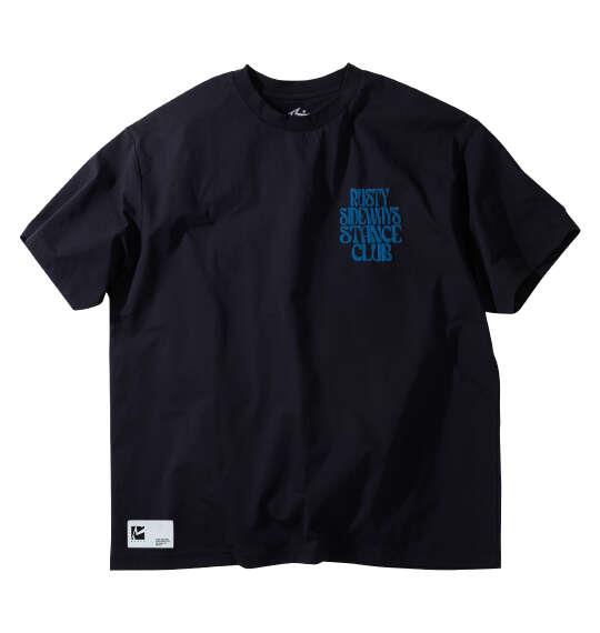 大きいサイズ メンズ RUSTY PEARTEX 吸汗速乾 UV 半袖 Tシャツ ブラック 1278-6250-2 3L 4L 5L 6L