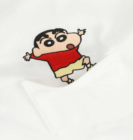 大きいサイズ メンズ クレヨンしんちゃん 天竺ポケット付 半袖 Tシャツ ホワイト 1278-6550-1 3L 4L 5L 6L 8L