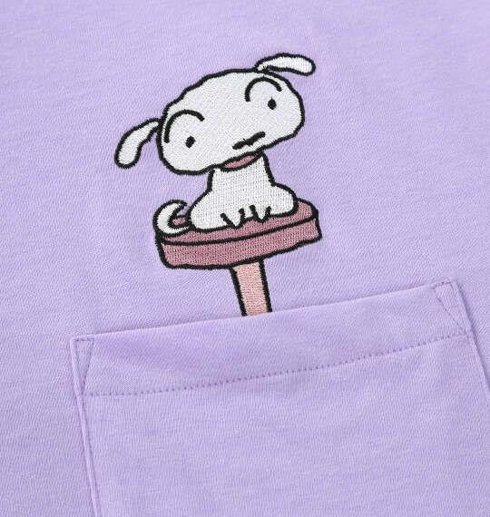 大きいサイズ メンズ クレヨンしんちゃん 天竺ポケット付 半袖 Tシャツ ラベンダー 1278-6551-1 3L 4L 5L 6L 8L
