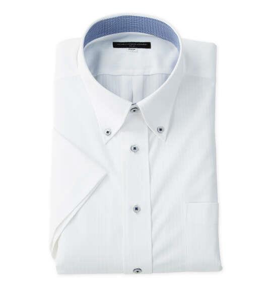 大きいサイズ メンズ MICHIKO LONDON KOSHINO MLK ノンアイロン ニット B.D 半袖 シャツ ホワイト 1277-6210-1 3L 4L 5L 6L 7L 8L 9L