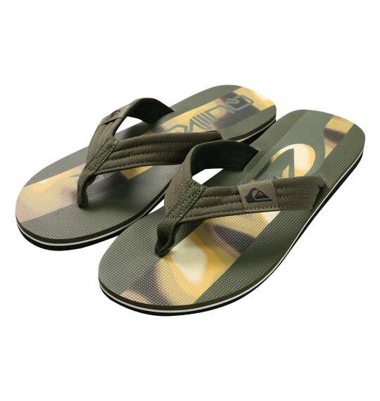 大きいサイズ メンズ Quiksilver サンダル MOLOKAI LAYBACK 26 カーキ 1240-6201-1 29 30 31 32