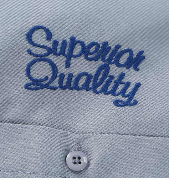 大きいサイズ メンズ BEN DAVIS レーサーレトロ刺繍ワーク 半袖 シャツ ライトグレー 1277-6260-1 3L 4L 5L 6L