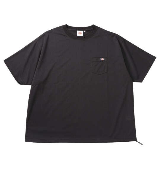 大きいサイズ メンズ DICKIES ポリエステルドローコードポケット 半袖 Tシャツ ブラック 1278-6532-2 3L 4L 5L