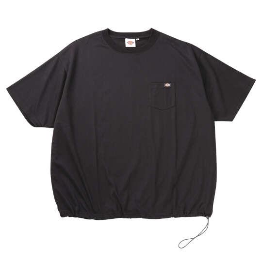 大きいサイズ メンズ DICKIES ポリエステルドローコードポケット 半袖 Tシャツ ブラック 1278-6532-2 3L 4L 5L