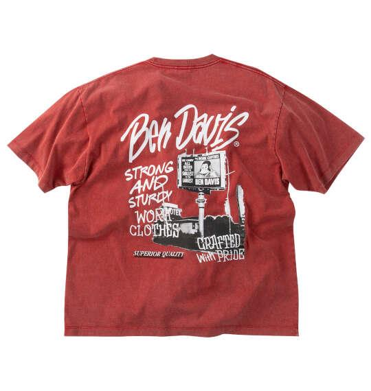 大きいサイズ メンズ BEN DAVIS ロードサイドヴィンテージ 半袖 Tシャツ レッド 1278-6582-1 3L 4L 5L 6L