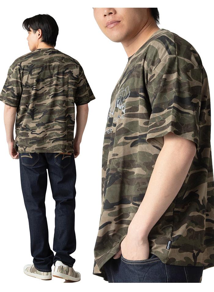 【ns623】大きいサイズ メンズ THRASHER スラッシャー カモフラ総柄 半袖 Tシャツ 春夏新作 th26su05k 【fre】