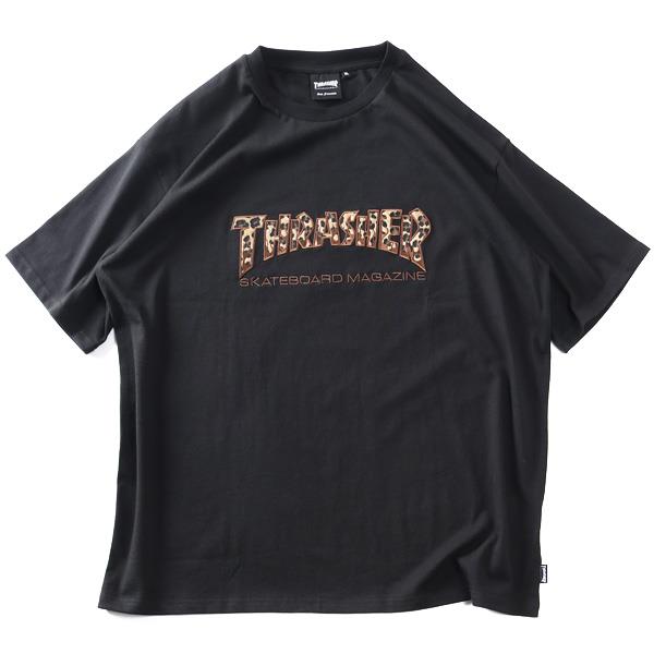 大きいサイズ メンズ THRASHER スラッシャー ショ-トファーアップリケ 半袖 Tシャツ 春夏新作 th26su06k