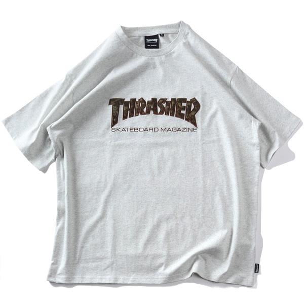 大きいサイズ メンズ THRASHER スラッシャー ショ-トファーアップリケ 半袖 Tシャツ 春夏新作 th26su06k