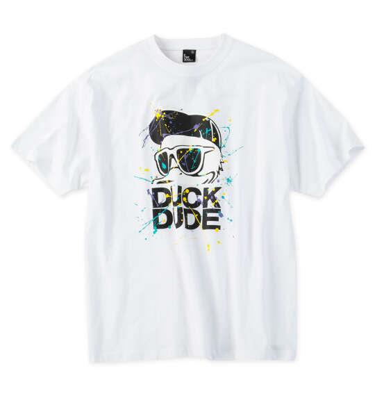 大きいサイズ メンズ b-one-soul DUCK DUDEスプラッシュロゴ 半袖 Tシャツ ホワイト 1258-6290-1 3L 4L 5L 6L