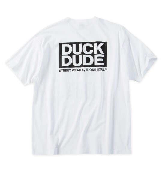 大きいサイズ メンズ b-one-soul DUCK DUDEスプラッシュロゴ 半袖 Tシャツ ホワイト 1258-6290-1 3L 4L 5L 6L