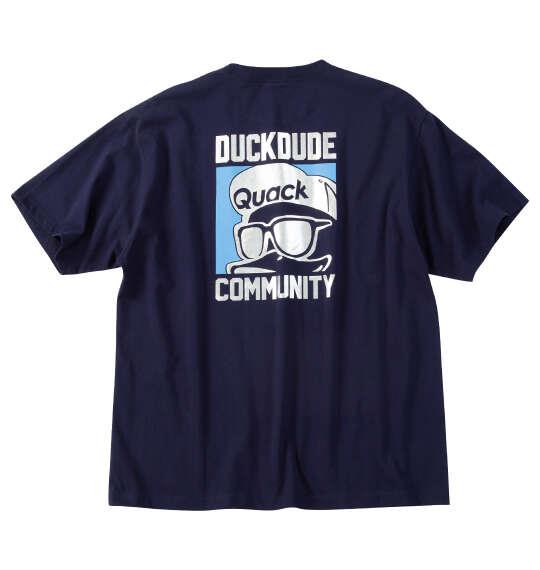 大きいサイズ メンズ b-one-soul DUCK DUDEシルバープリント 半袖 Tシャツ ダークネイビー 1258-6291-1 3L 4L 5L 6L