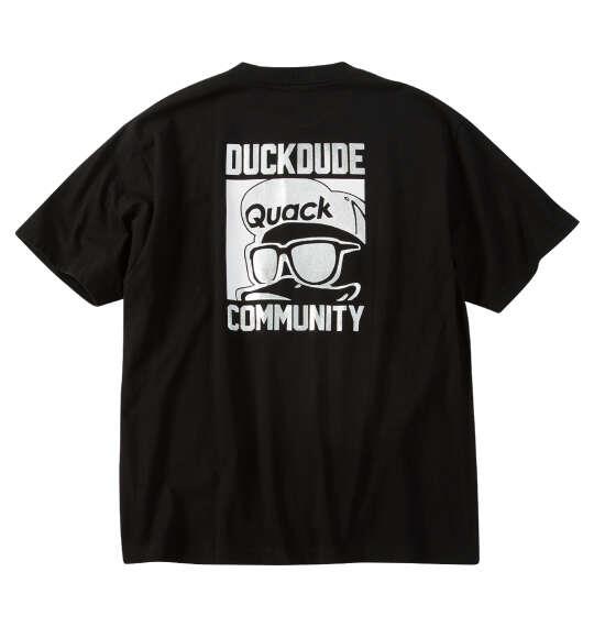 大きいサイズ メンズ b-one-soul DUCK DUDEシルバープリント 半袖 Tシャツ ブラック 1258-6291-2 3L 4L 5L 6L
