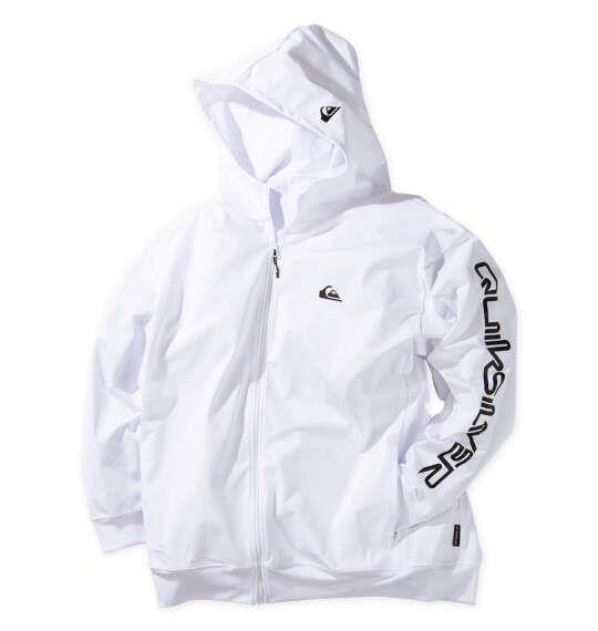 大きいサイズ メンズ Quiksilver OMNI MW 長袖 ラッシュガード ジップ パーカー ホワイト 1278-6265-1 3L 4L 5L 6L