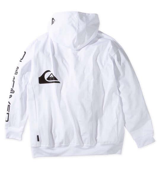 大きいサイズ メンズ Quiksilver OMNI MW 長袖 ラッシュガード ジップ パーカー ホワイト 1278-6265-1 3L 4L 5L 6L