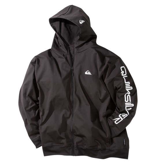 大きいサイズ メンズ Quiksilver OMNI MW 長袖 ラッシュガード ジップ パーカー ブラック 1278-6265-2 3L 4L 5L 6L