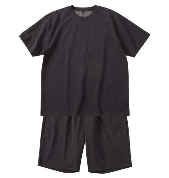 大きいサイズ メンズ FLOW RELAXING ストレッチ メッシュ 血行促進ウェア セット チャコールグレー 1279-6220-1 3L 4L 5L 6L 8L