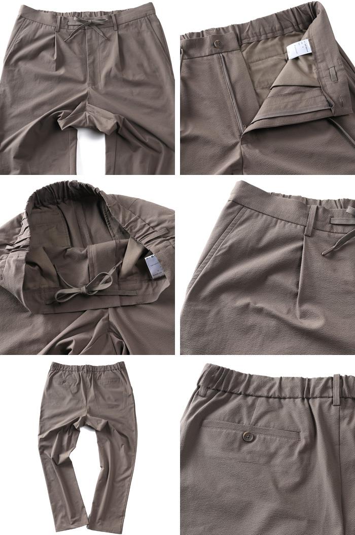 大きいサイズ メンズ DANIEL DODD シアサッカー シャーリング パンツ 春夏新作 azp-260101s