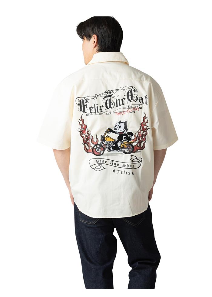 【ns623】大きいサイズ メンズ FELIX フィリックス 刺繍 半袖 カジュアル シャツ 春夏新作 126627 【fre】