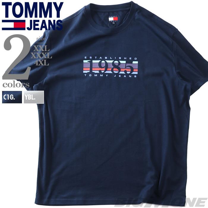 大きいサイズ メンズ TOMMY JEANS トミージーンズ プリント 半袖 Tシャツ 1985 DNA GRAPHIC SS TEE USA直輸入 dm0dm22307