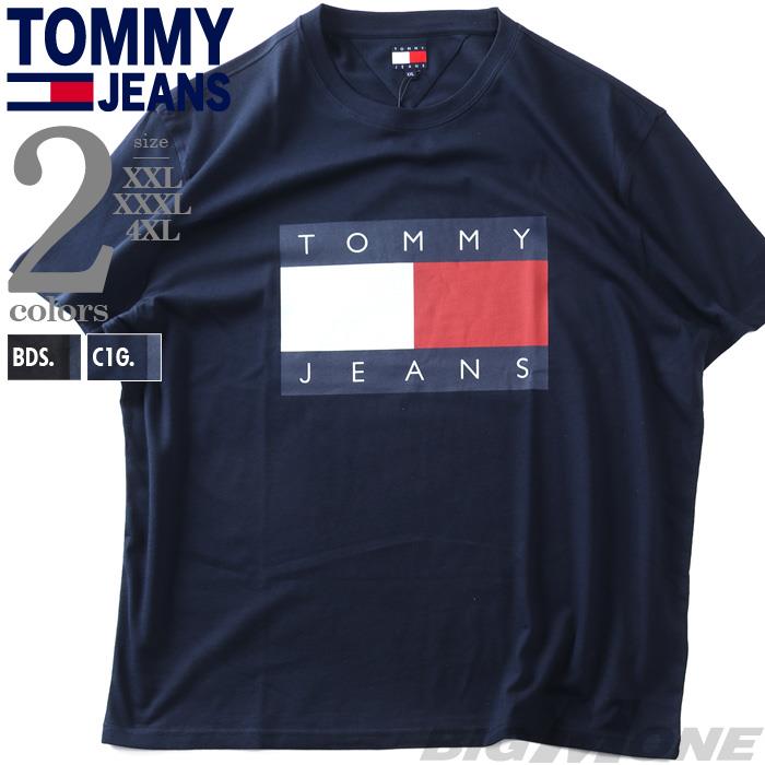 大きいサイズ メンズ TOMMY JEANS トミージーンズ プリント 半袖 Tシャツ BIG FLAG SS TEE USA直輸入 dm0dm22645