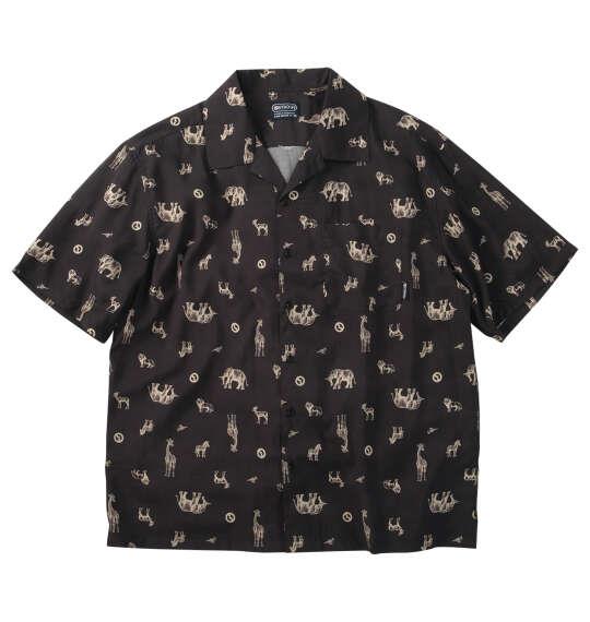 大きいサイズ メンズ OUTDOOR PRODUCTS ブロード 半袖 オープンカラー シャツ チャコール 1257-6222-2 3L 4L 5L 6L 7L 8L