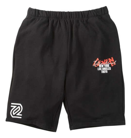 大きいサイズ メンズ SEVEN2 裏毛 スウェット ハーフパンツ ブラック 1264-6200-2 3L 4L 5L 6L 8L