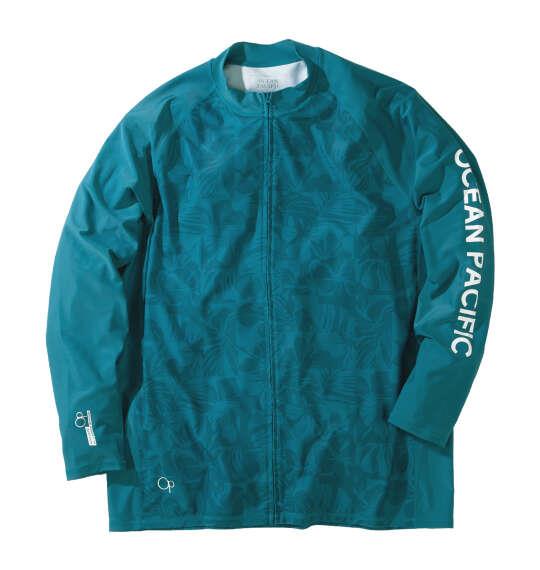 大きいサイズ メンズ OCEAN PACIFIC フルジップ 長袖 ラッシュガード ダークブルー 1278-6255-1 3L 4L 5L 6L 8L