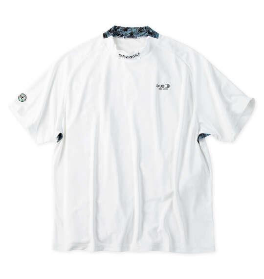 大きいサイズ メンズ SY32 by SWEET YEARS グラフィックポイント 半袖 モックネックシャツ ホワイト 1278-6275-1 3L 4L 5L 6L