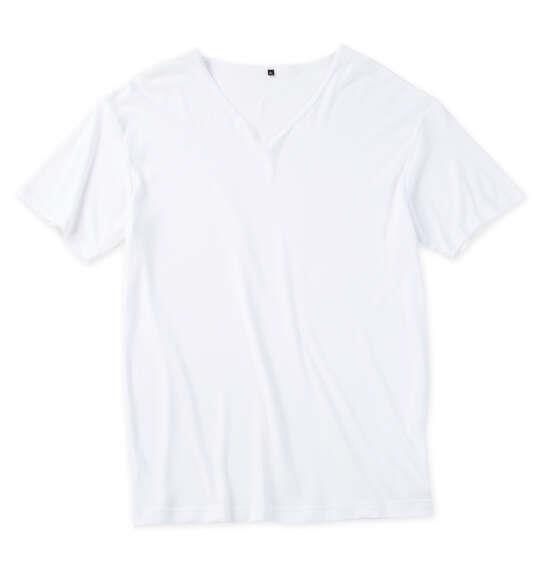 大きいサイズ メンズ まるで着る冷蔵庫 Vネック 半袖 Tシャツ ホワイト 1249-6230-1 3L 4L 5L 6L 7L 8L