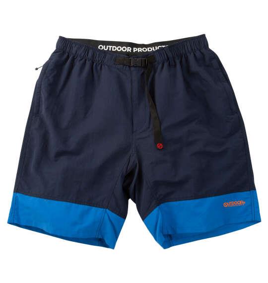 大きいサイズ メンズ OUTDOOR PRODUCTS ナイロンバイカラークライミング ハーフパンツ ネイビー×ブルー 1254-6230-1 3L 4L 5L 6L 7L 8L