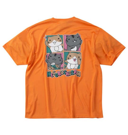 大きいサイズ メンズ NECOBUCHI-SAN DRYハニカムメッシュ 半袖 Tシャツ オレンジ 1258-6241-1 3L 4L 5L 6L 8L